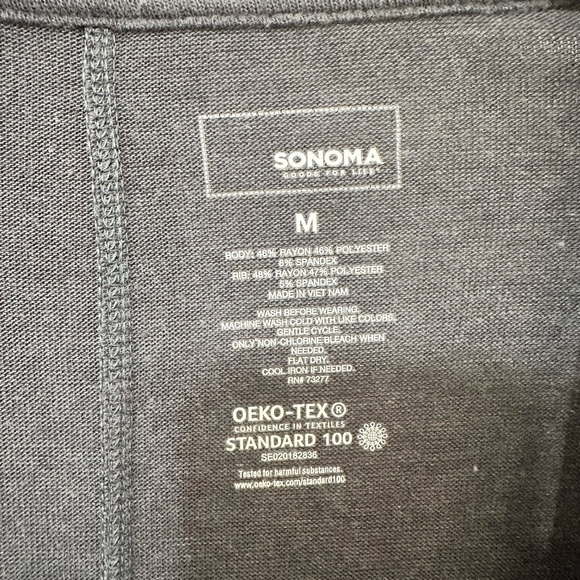 Sonoma Long Sleeve Gray/Blue Cardigan Size M - Picture 2 of 5